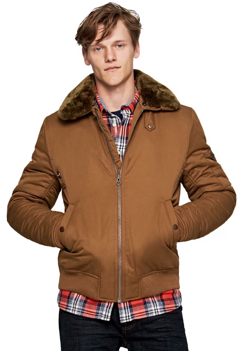 Pepe Jeans Jacheta barbati - Bumbac/Nylon - Maro -