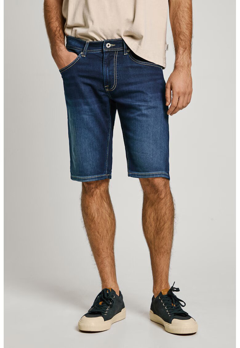 Pepe Jeans London Bermude din denim - Albastru inchis