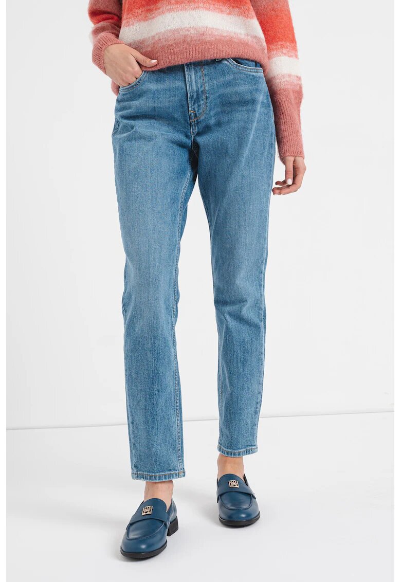Pepe Jeans London Blugi conici cu talie medie - Albastru deschis