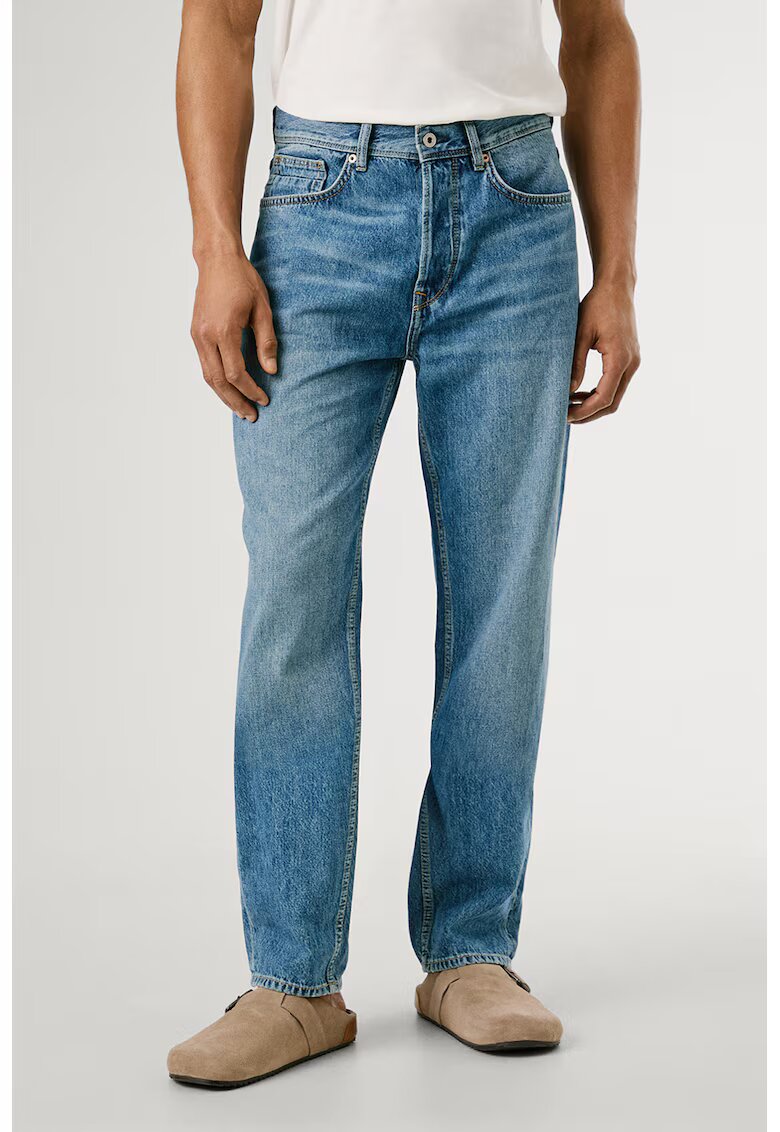 Pepe Jeans London Blugi cu aspect decolorat - Albastru deschis