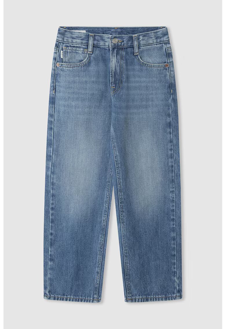 Pepe Jeans London Blugi cu aspect decolorat - Albastru pastel