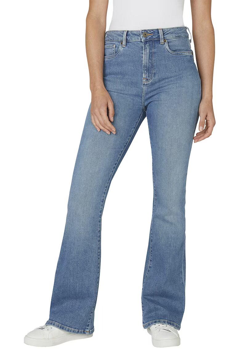Pepe Jeans London Blugi cu croiala ampla si talie inalta - Albastru deschis