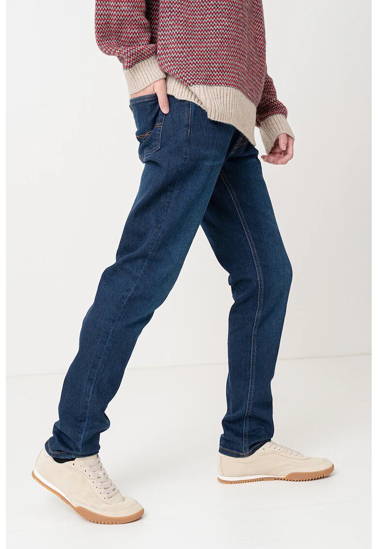 Pepe Jeans London Blugi regular fit uni - Albastru