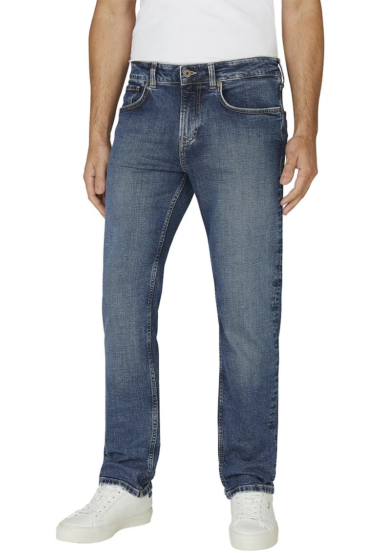 Pepe Jeans London Blugi uni cu 5 buzunare - Albastru prafuit