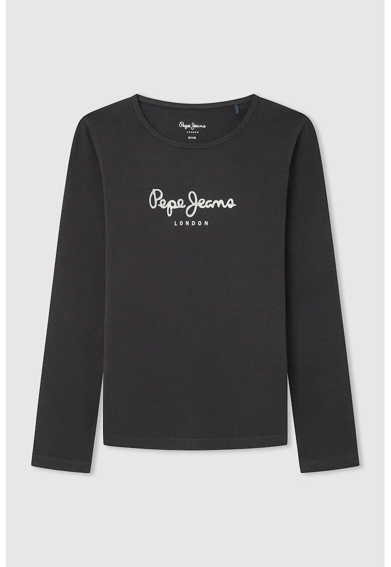Pepe Jeans London Bluza cu imprimeu logo Hana - Negru