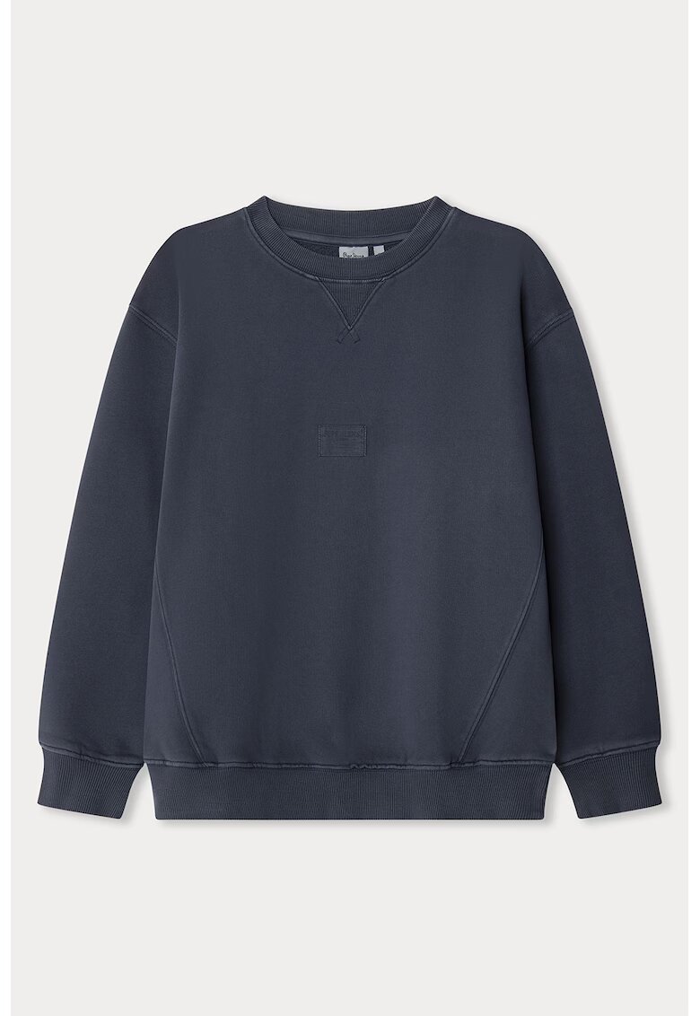 Pepe Jeans London Bluza lejera de trening cu terminatii striate - Bleumarin