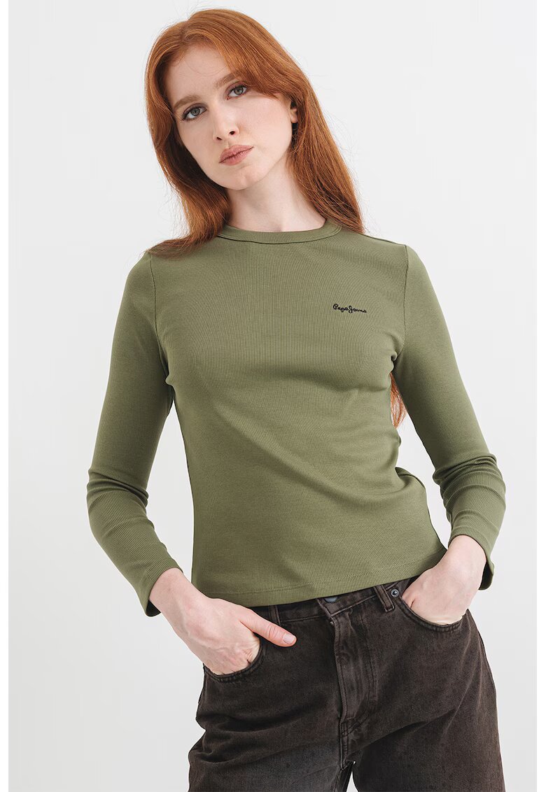 Pepe Jeans London Bluza striata Betina - Verde feriga