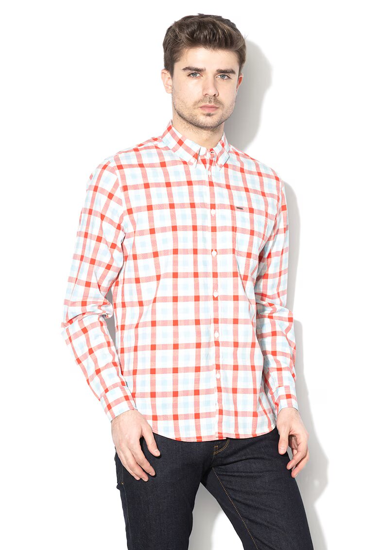 Pepe Jeans London Camasa in carouri Bird - Rosu/Alb/Albastru
