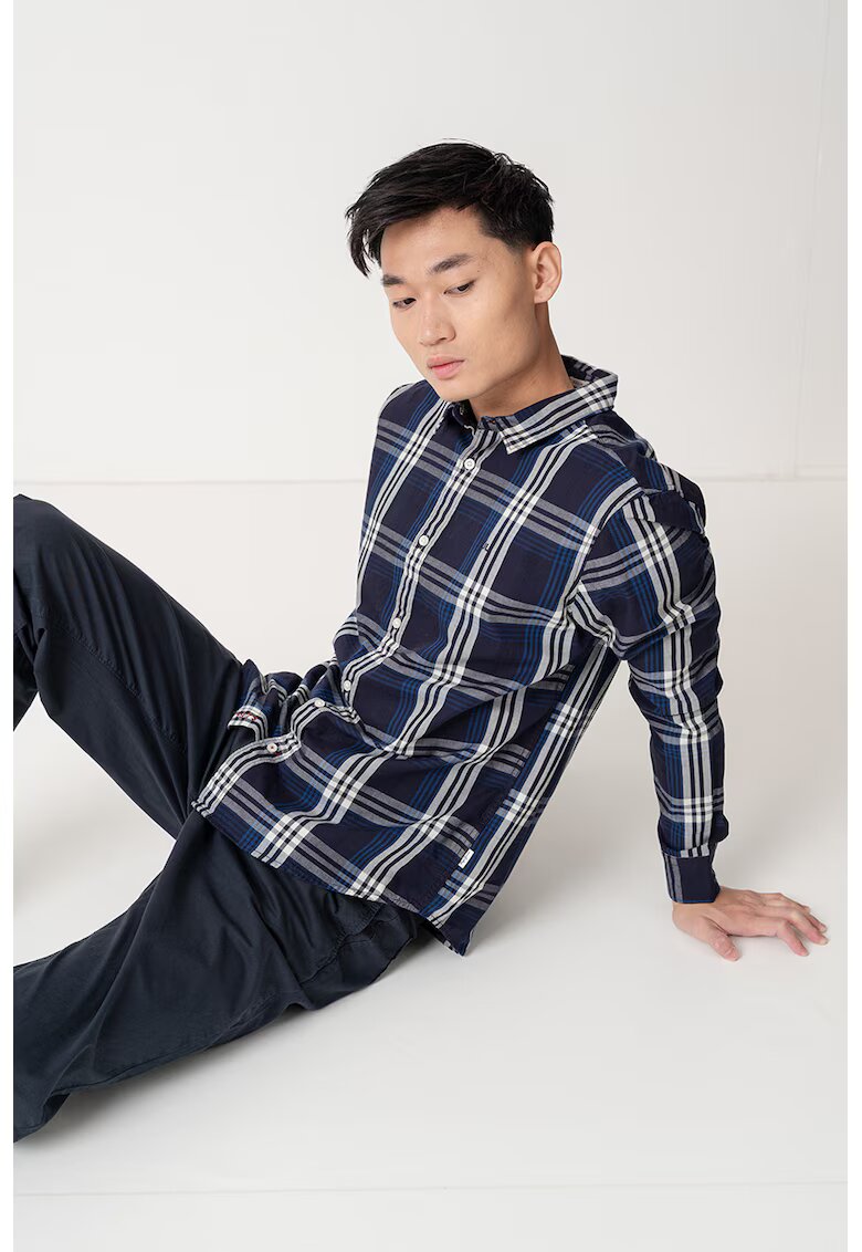 Pepe Jeans London Camasa in carouri cu guler ascutit Codar - Multicolor