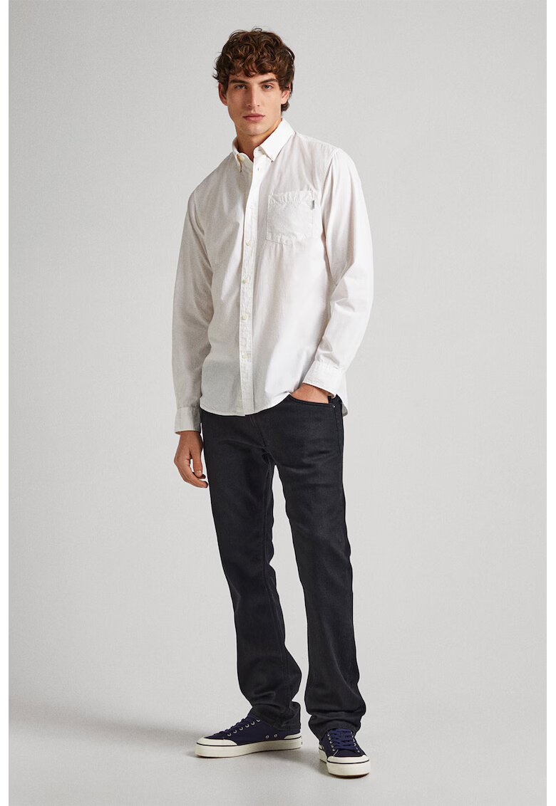 Pepe Jeans London Camasa regular fit cu guler fixat cu nasturi - Alb