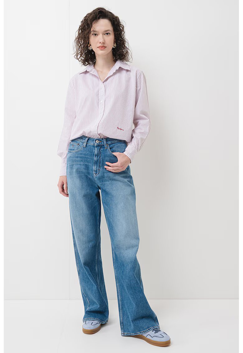 Pepe Jeans London Camasa regular fit in dungi - Rosu/Alb