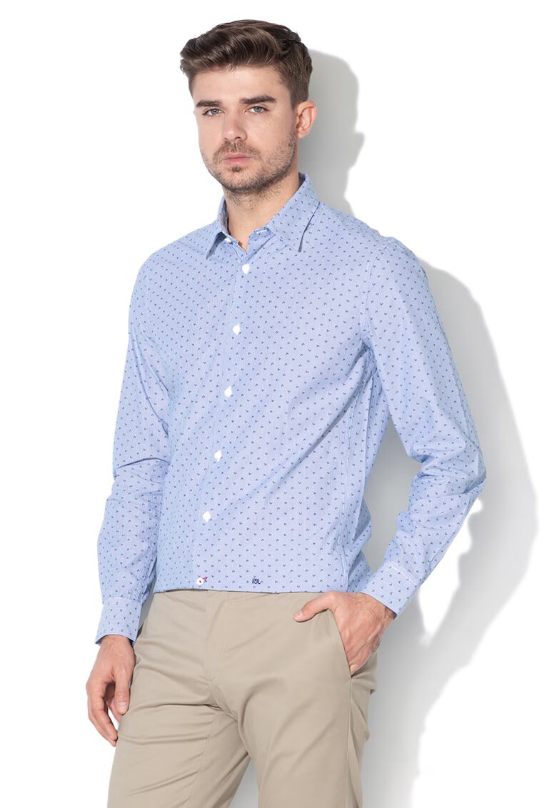 Pepe Jeans London Camasa slim fit cu imprimeu Pierre - Albastru lavanda