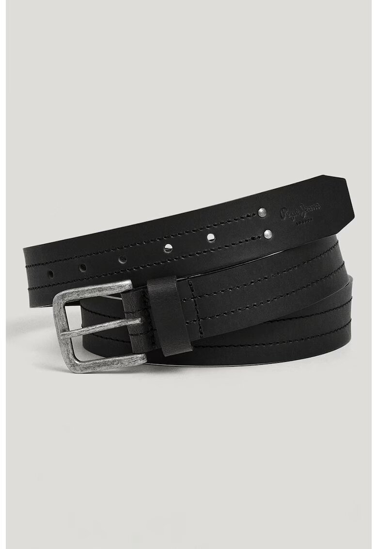 Pepe Jeans London Curea uni din piele - Negru