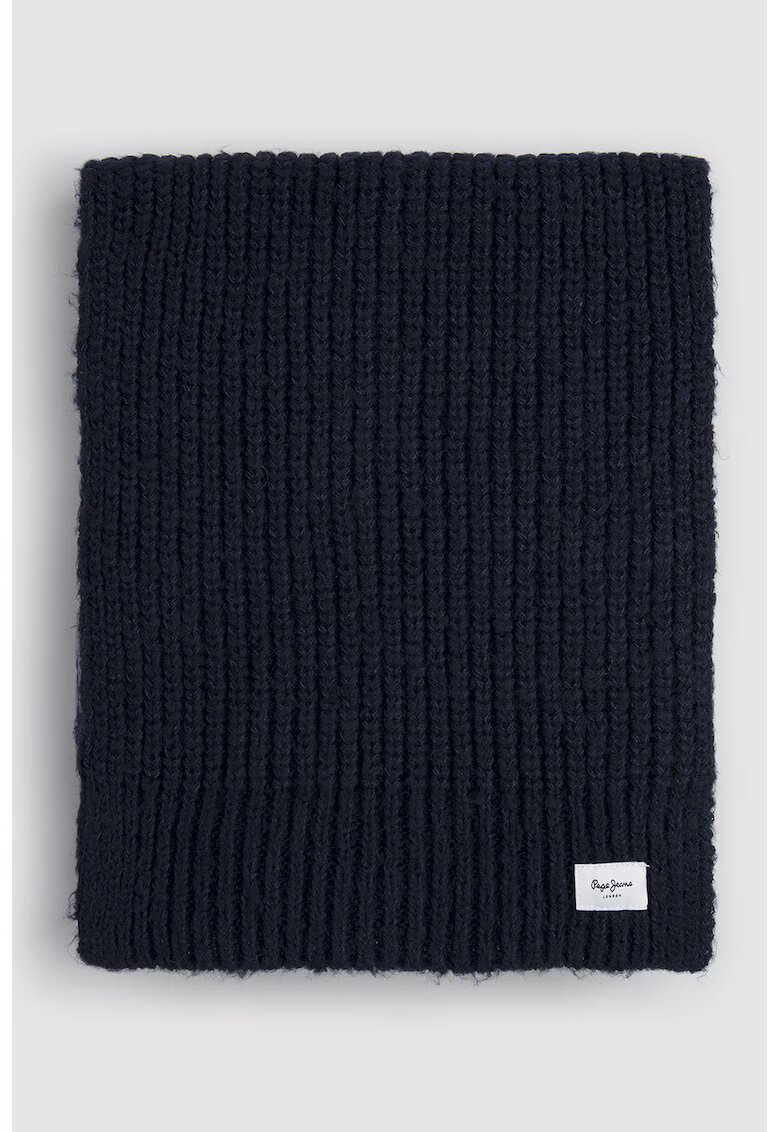 Pepe Jeans London Fular circular din tricot - Albastru ultramarin