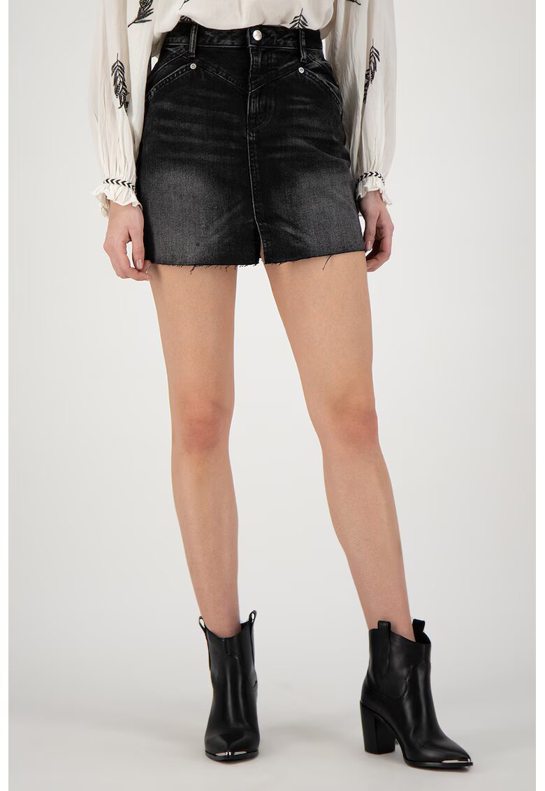 Pepe Jeans London Fusta din denim Emerald - Negru