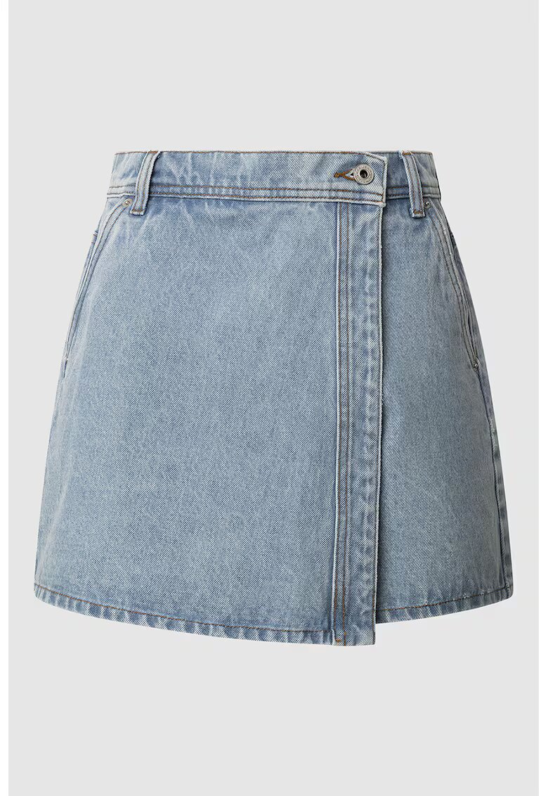 Pepe Jeans London Fusta-pantalon regular fit din denim - Albastru deschis