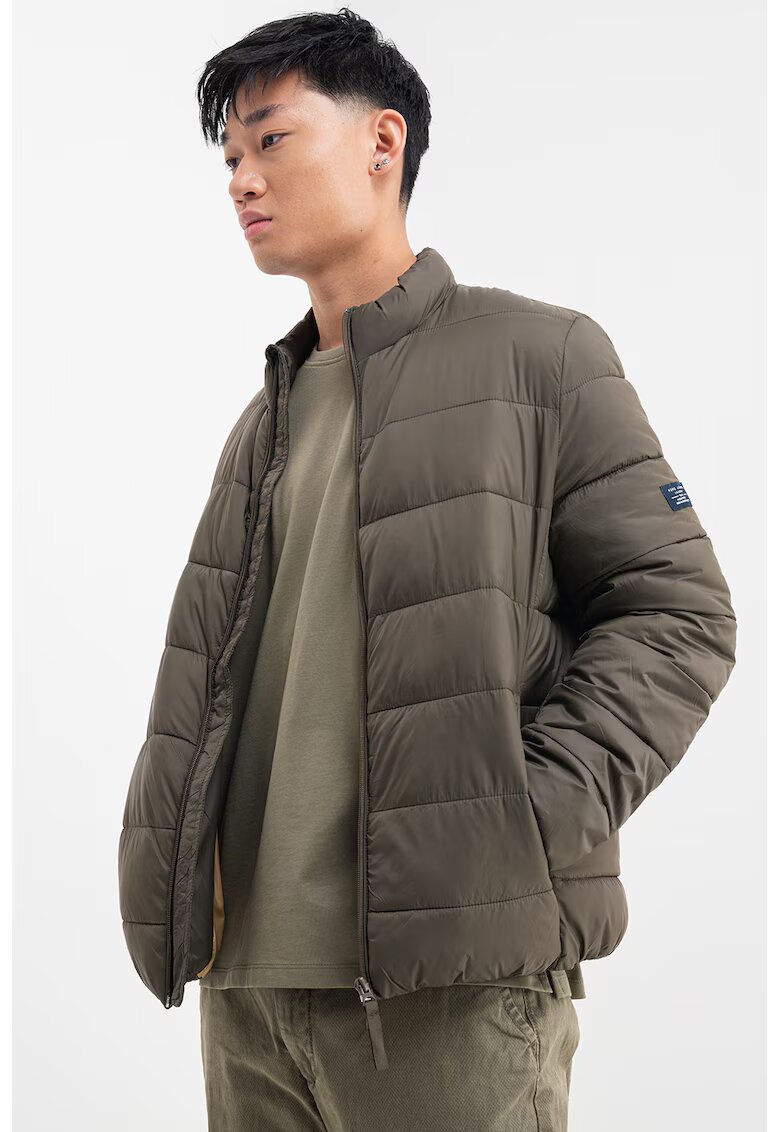 Pepe Jeans London Geaca matlasata cu vatelina - Verde aquamarin