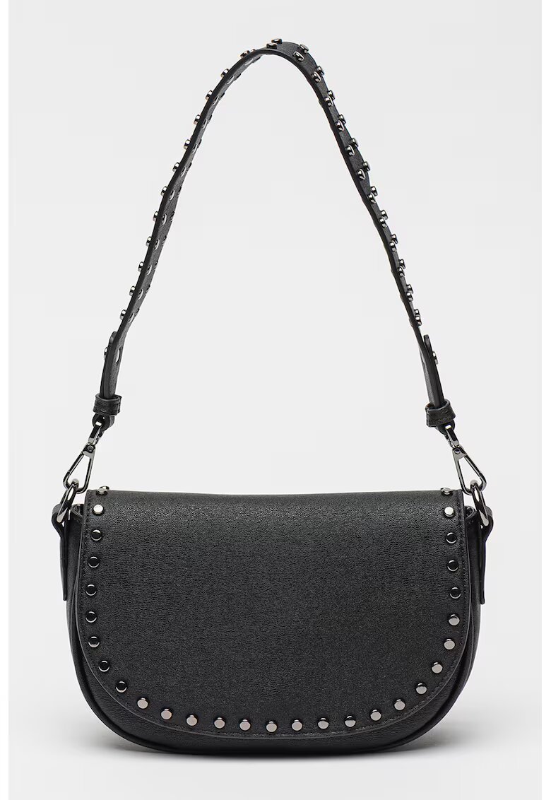 Pepe Jeans London Geanta crossbody cu clapa si bareta cu logo - Negru