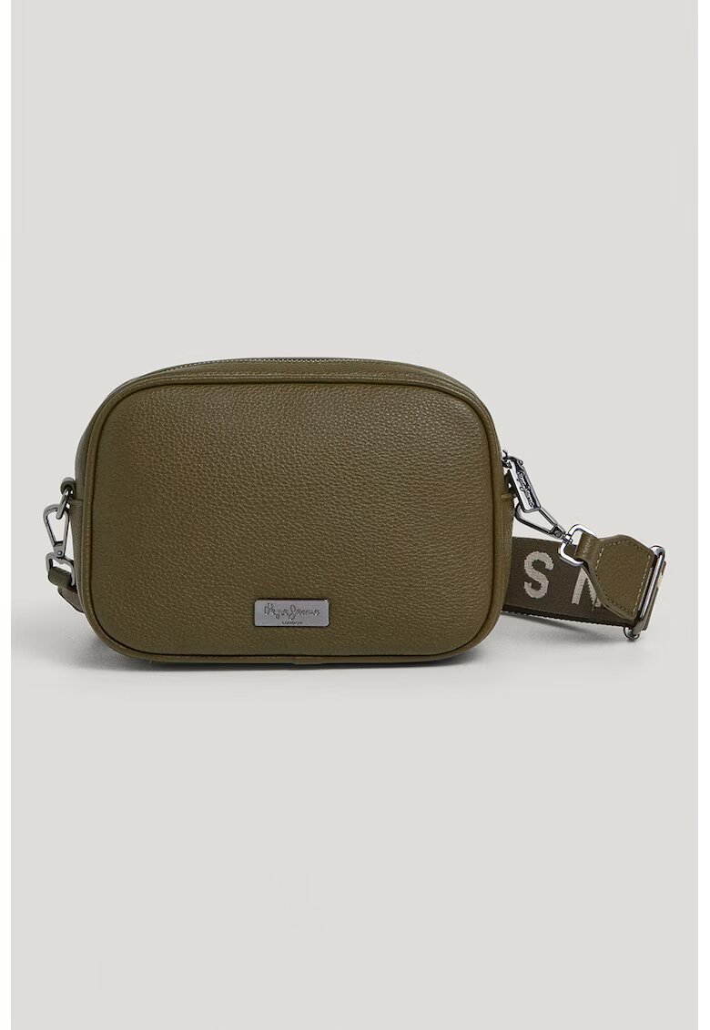 Pepe Jeans London Geanta crossbody din piele ecologica - Kaki inchis