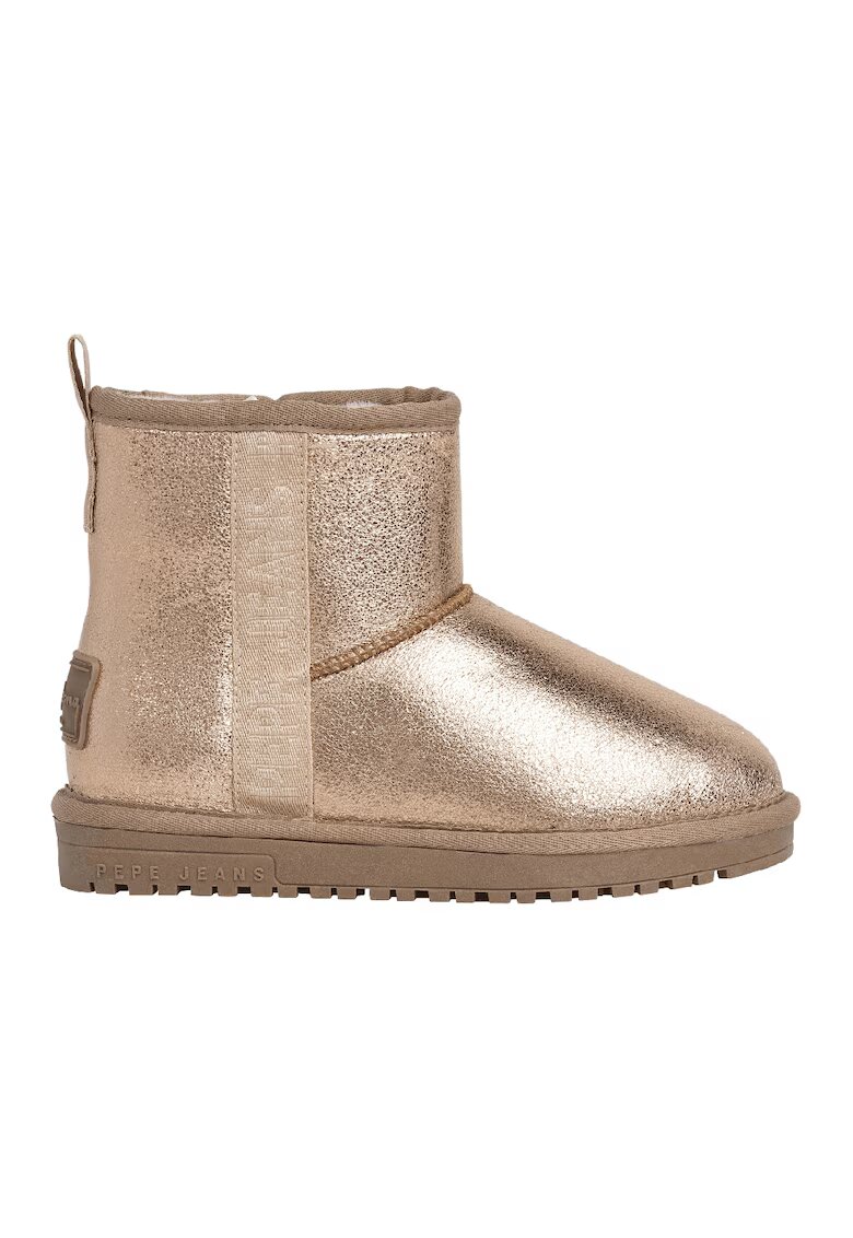 Pepe Jeans London Ghete slip-on cu aspect stralucitor - Auriu
