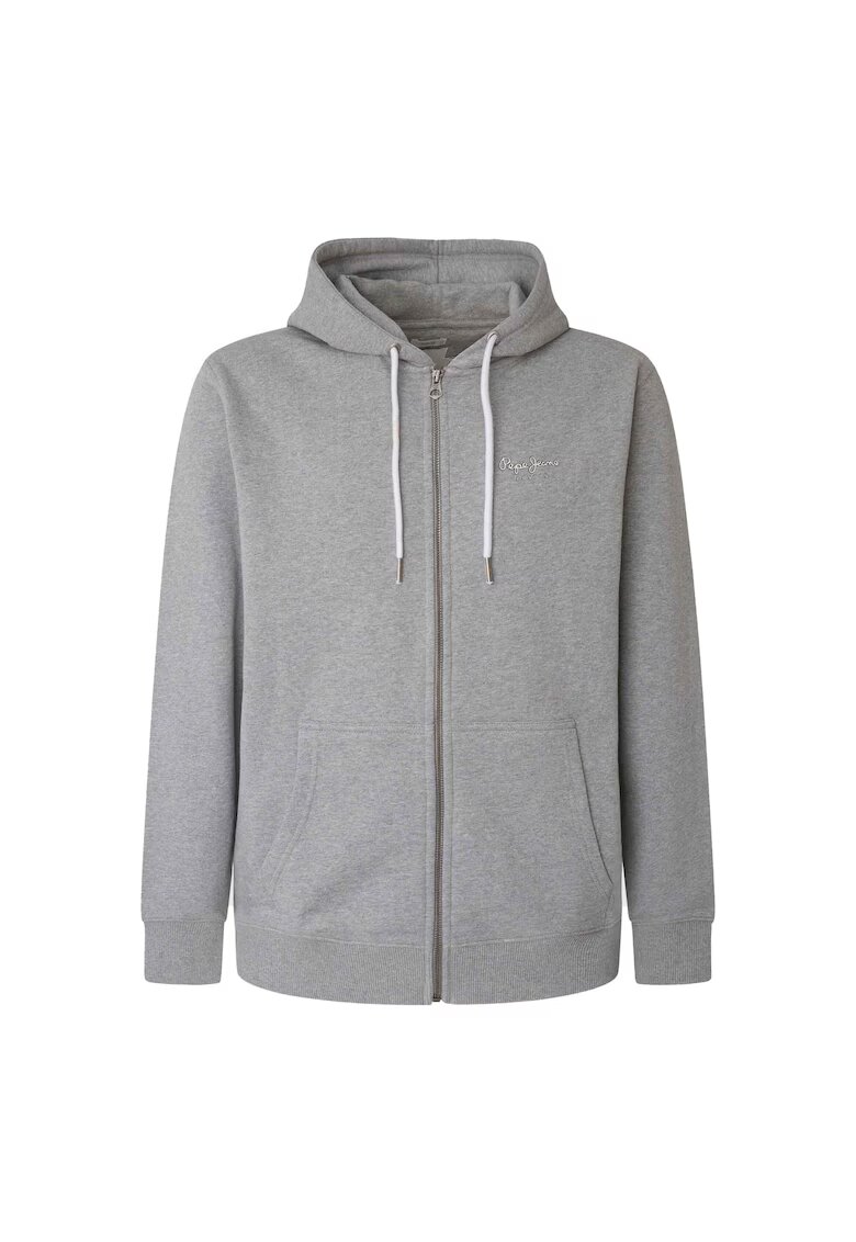 Pepe Jeans London Hanorac cu fermoar si buzunare laterale Edward - Gri