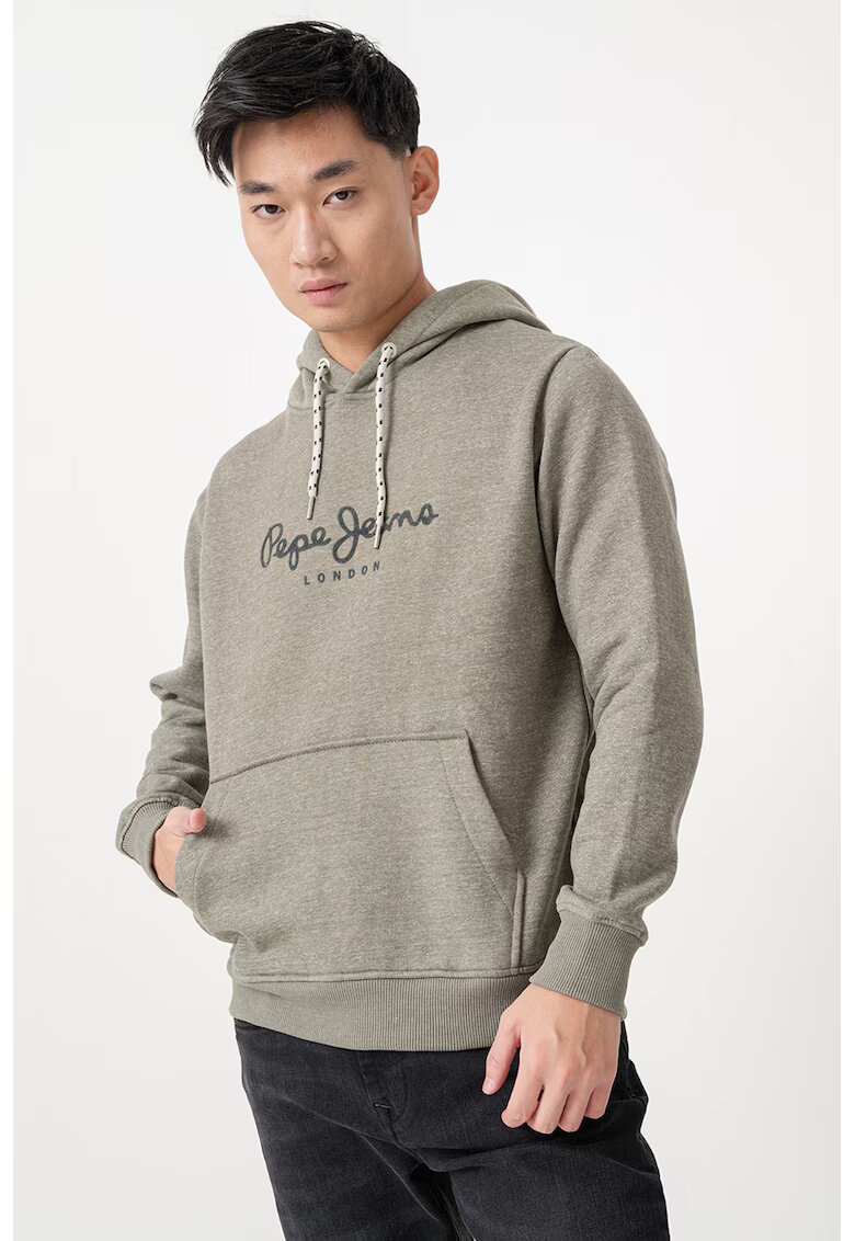Pepe Jeans London Hanorac din amestec de bumbac cu logo - Verde