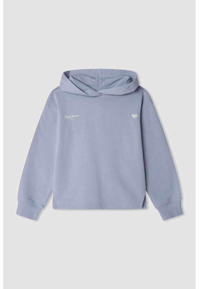 Pepe Jeans London Hanorac regular fit cu logo - Albastru deschis