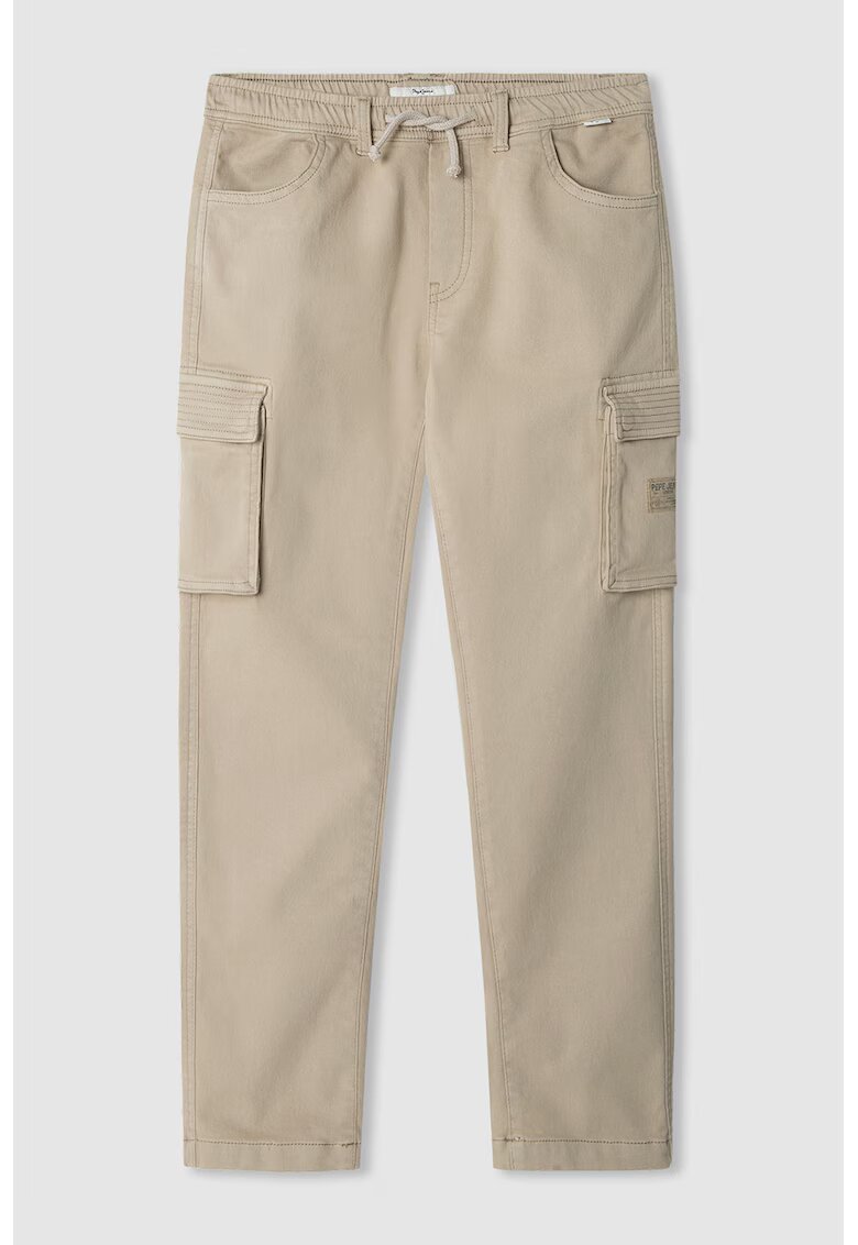 Pepe Jeans London Pantaloni cargo de bumbac - Maro nisip