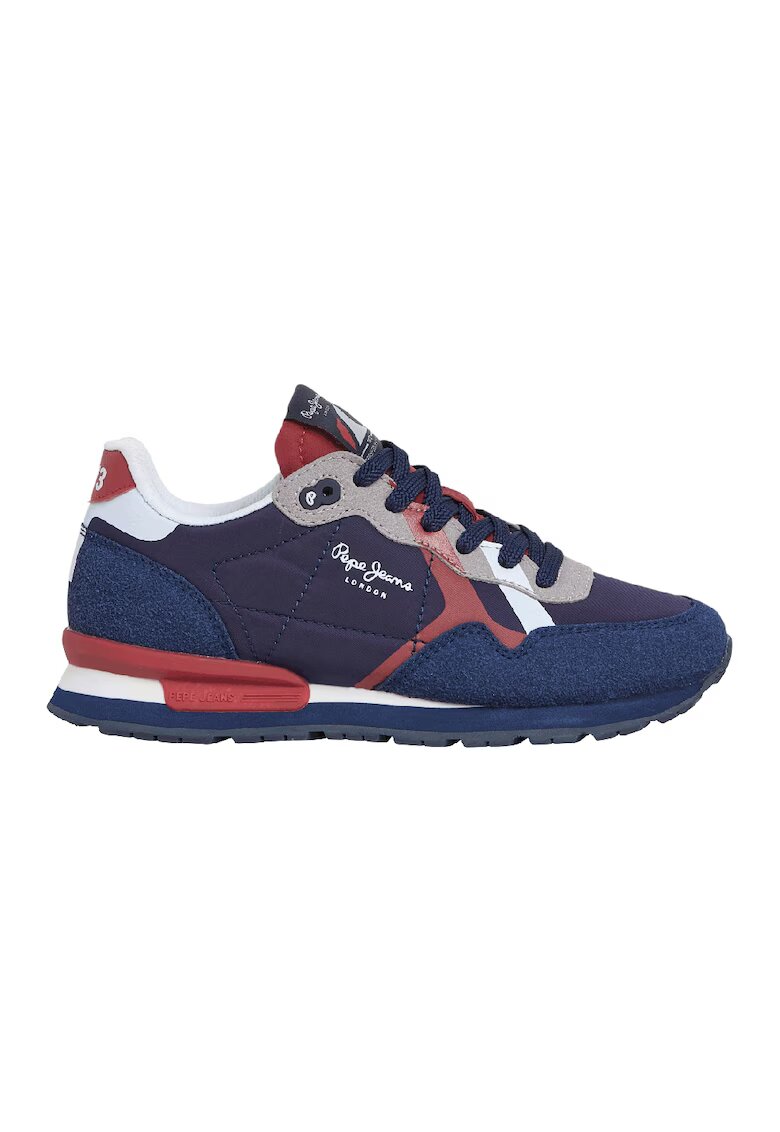 Pepe Jeans London Pantofi sport cu design colorblock - Rosu/Alb/Bleumarin