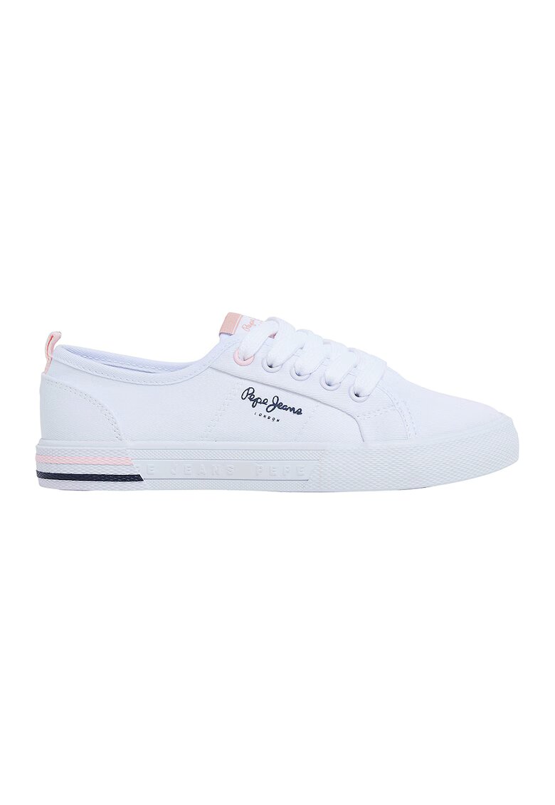 Pepe Jeans London Pantofi sport textili - Alb