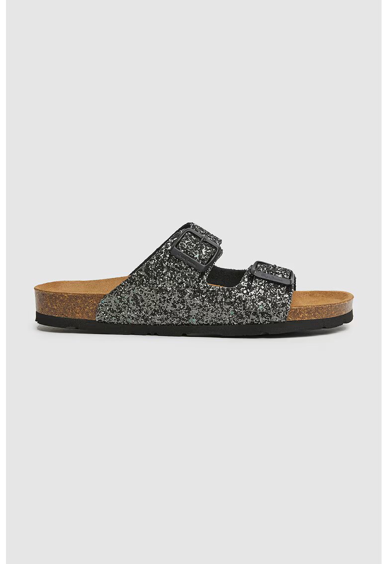Pepe Jeans London Papuci cu aspect stralucitor - Argintiu
