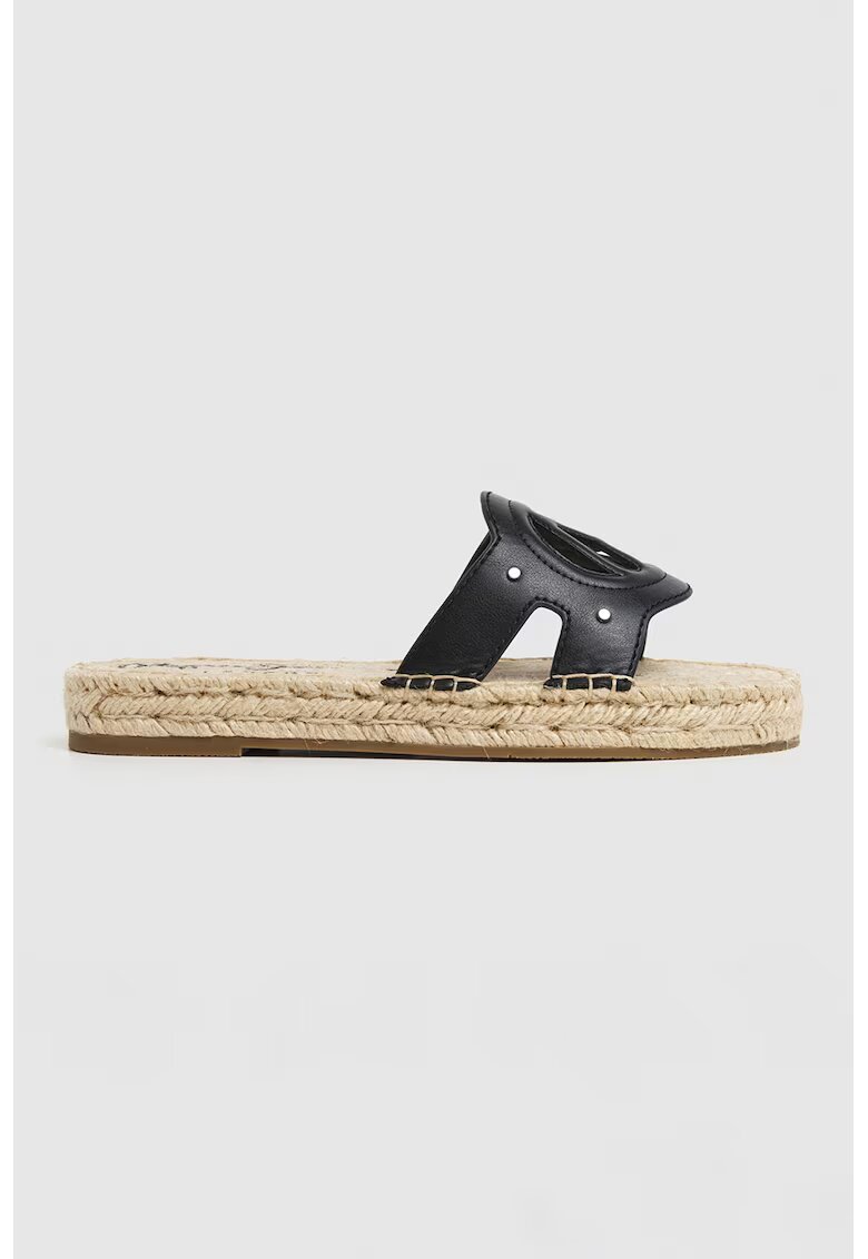 Pepe Jeans London Papuci de piele ecologica - Negru