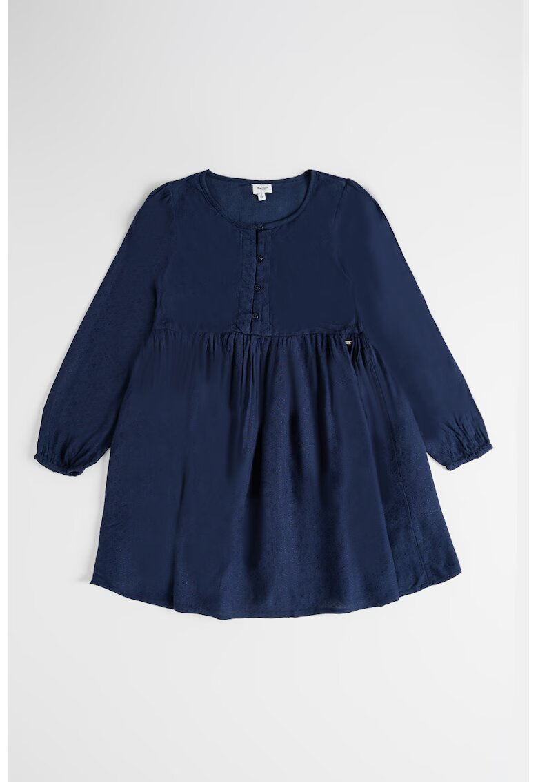 Pepe Jeans London Rochie evazata cu maneci lungi - Bleumarin