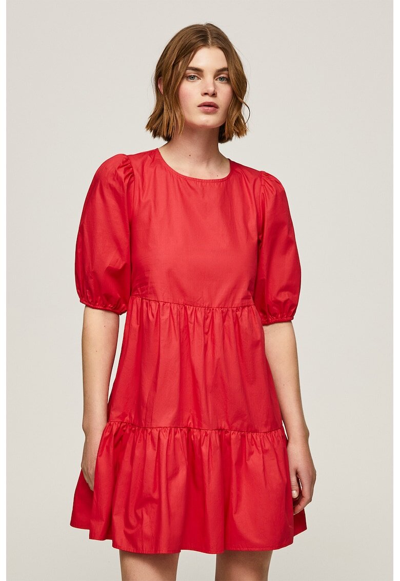 Pepe Jeans London Rochie mini lejera cu decupaj pe spate Bella - Rosu