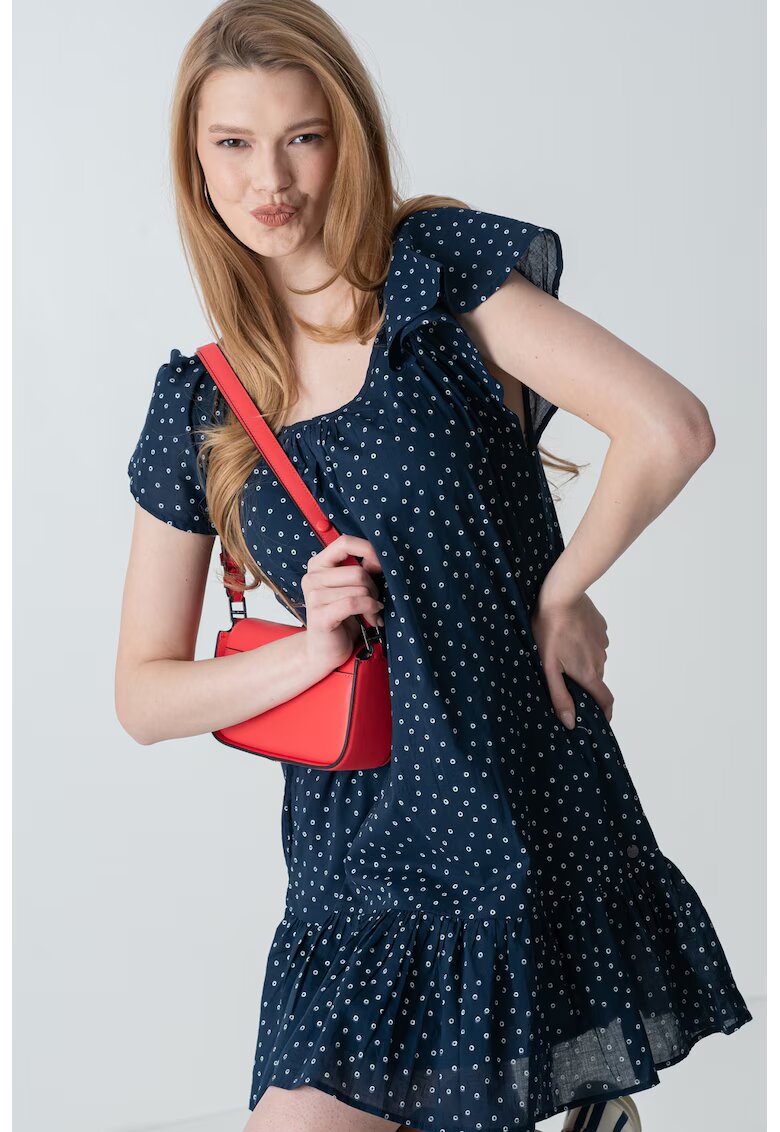 Pepe Jeans London Rochie scurta cu buline - Bleumarin