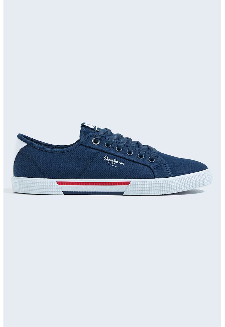 Pepe Jeans London Tenisi de panza cu logo - Bleumarin