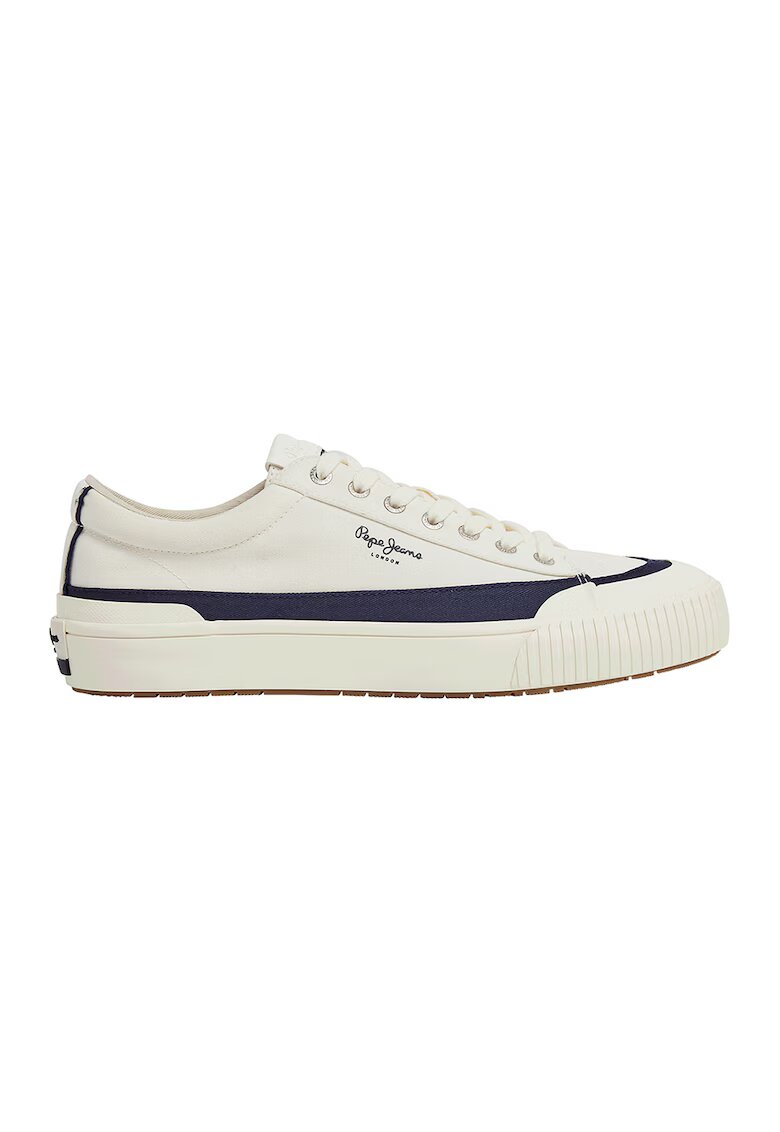 Pepe Jeans London Tenisi in doua nuante - Alb murdar