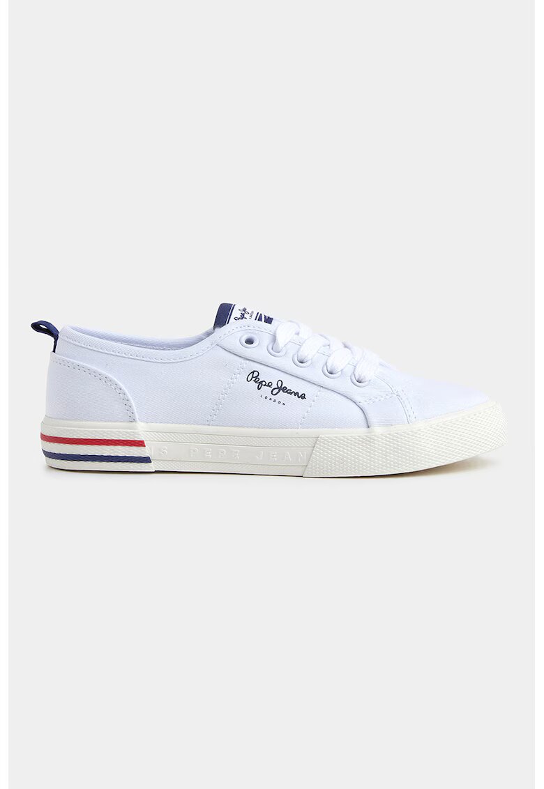 Pepe Jeans London Tenisi low-cut - Alb murdar