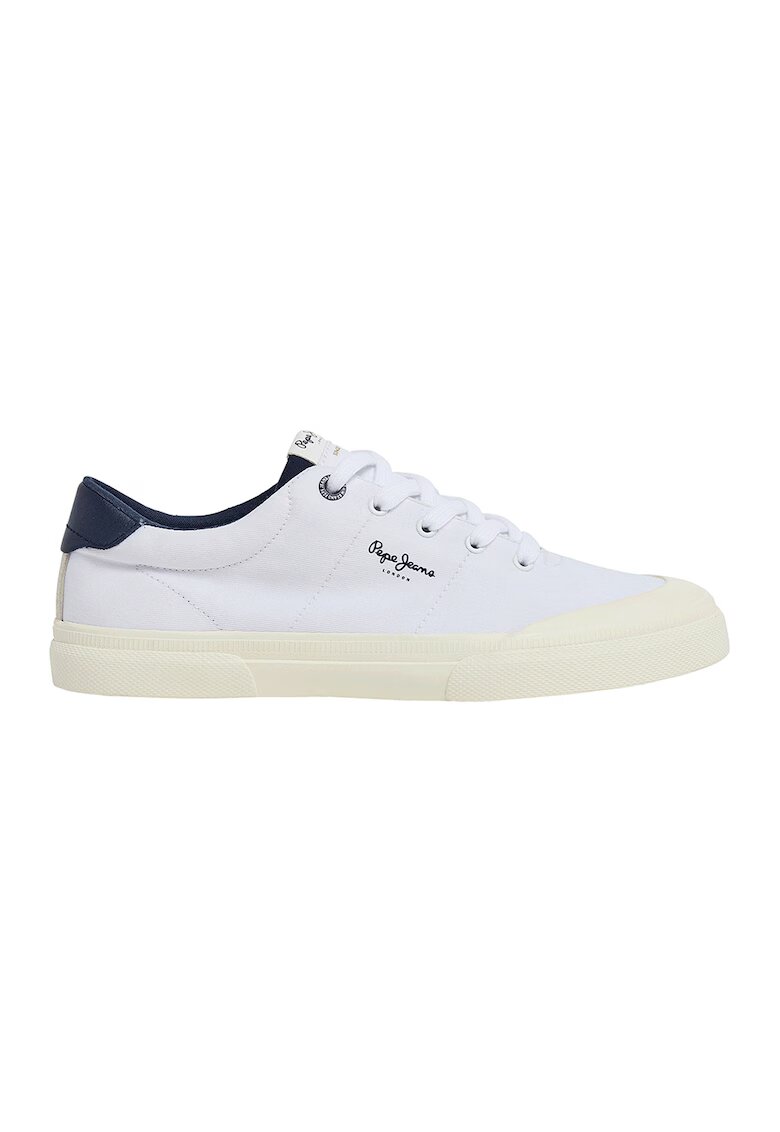 Pepe Jeans London Tenisi low-cut uni - Alb/Bleumarin