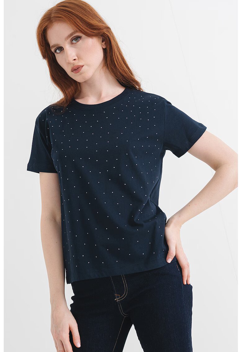 Pepe Jeans London Tricou cu nituri - Bleumarin