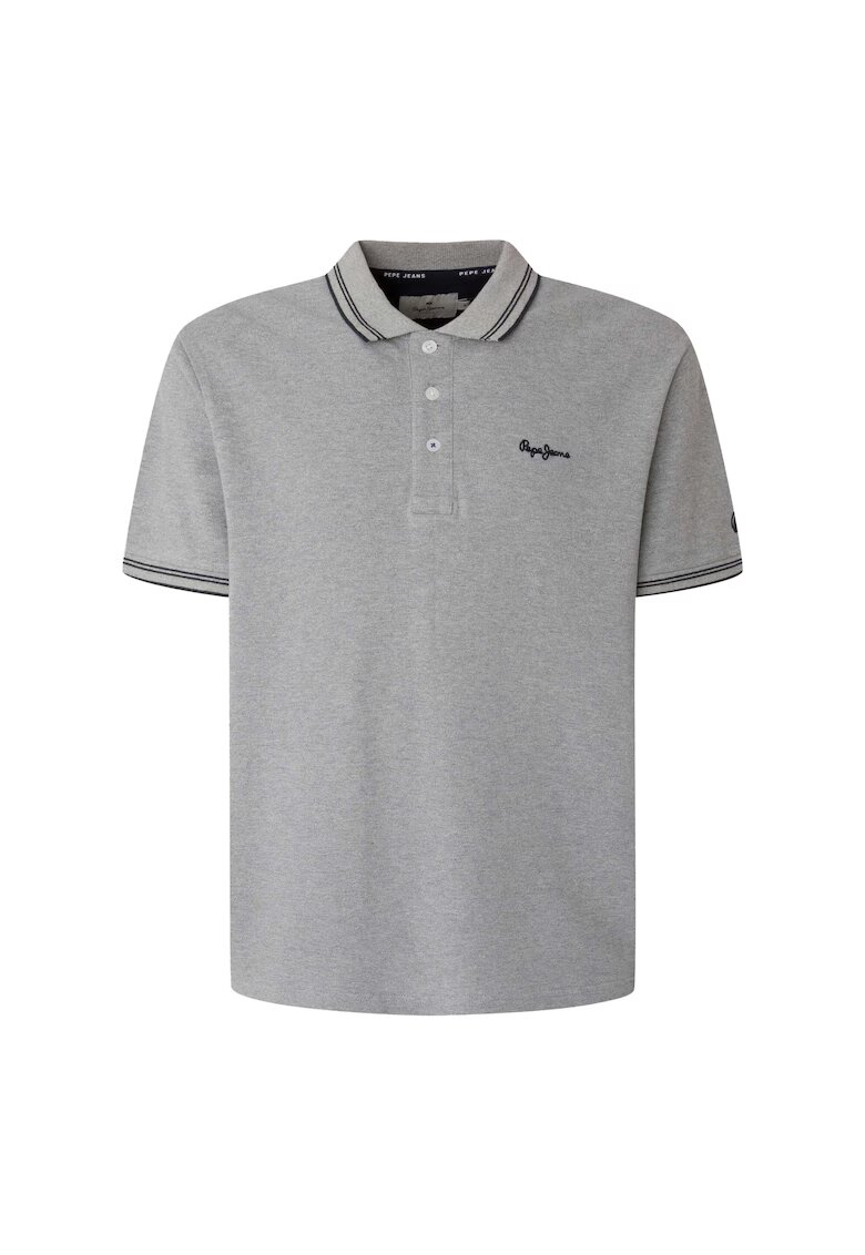 Pepe Jeans London Tricou polo cu logo Jett - Gri