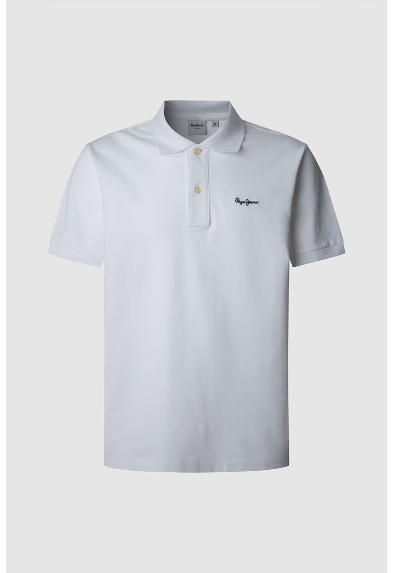 Pepe Jeans London Tricou polo din bumbac - Alb optic