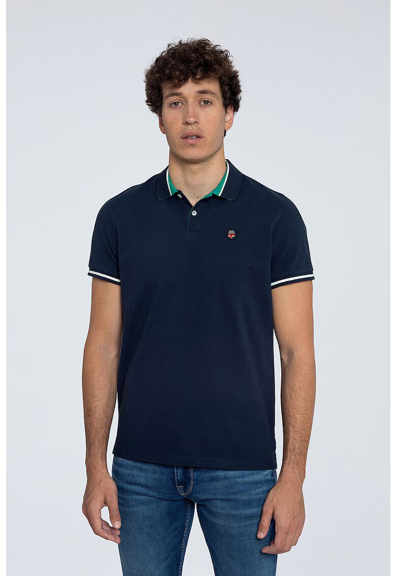 Pepe Jeans London Tricou polo regular fit Terence - Bleumarin
