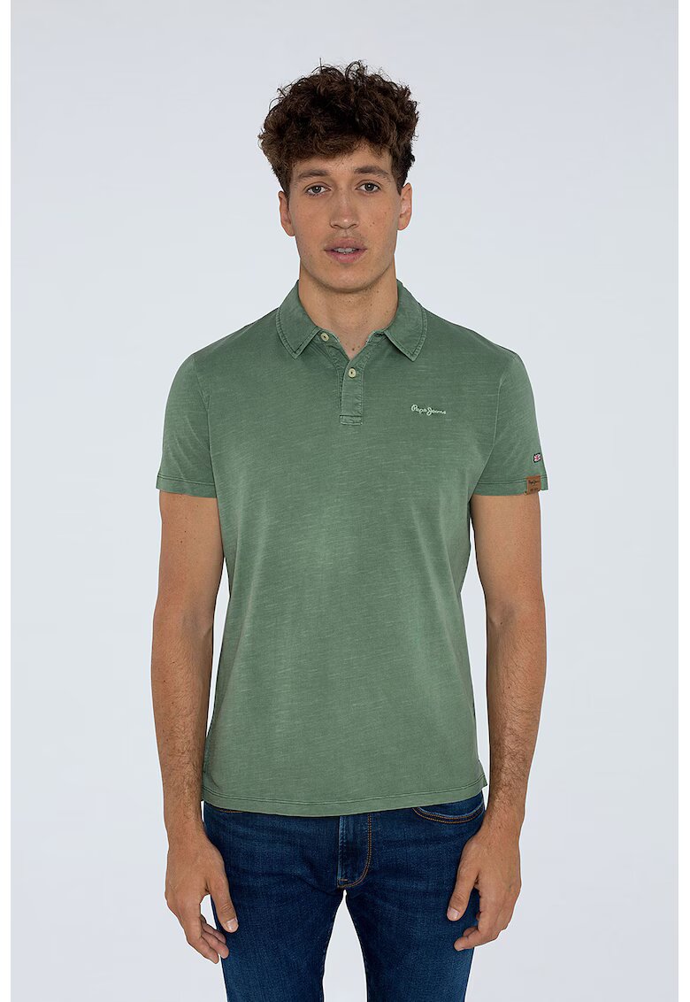 Pepe Jeans London Tricou polo regular fit - Verde feriga