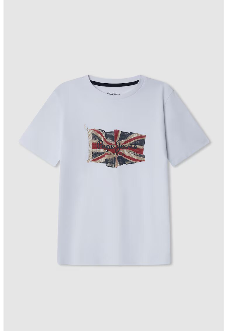 Pepe Jeans London Tricou regular fit cu imprimeu grafic - Rosu/Alb/Albastru inchis