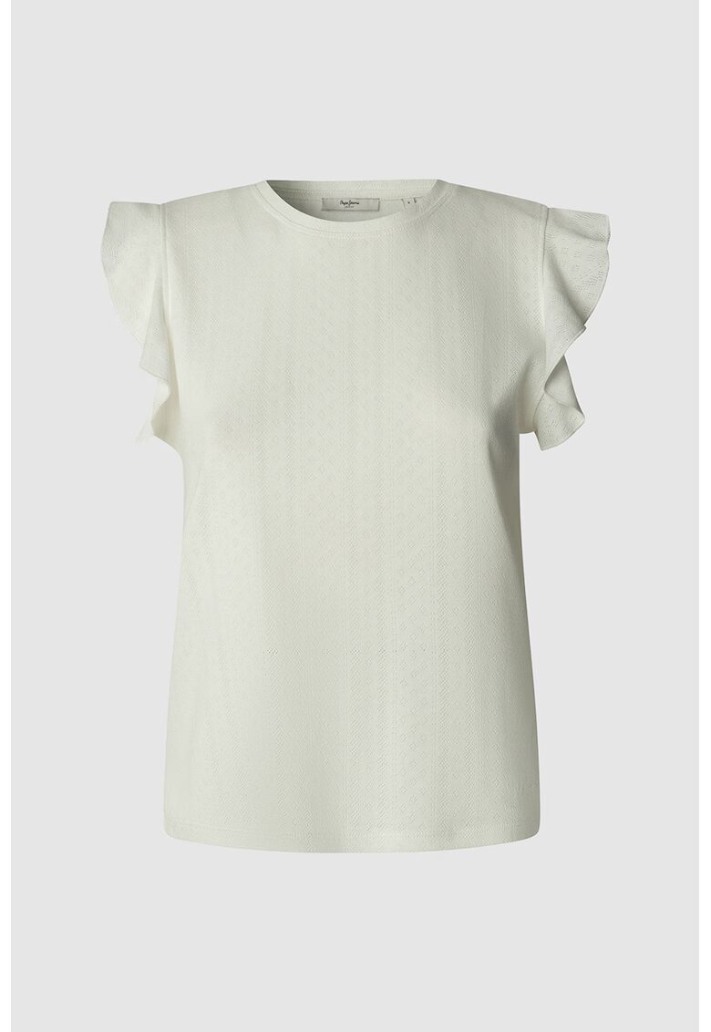 Pepe Jeans London Tricou uni de bumbac - Alb