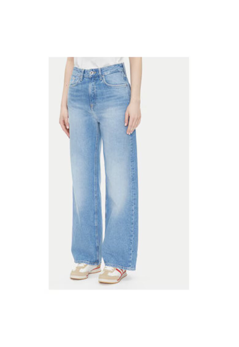 Pepe Jeans Pantaloni dama PL204731MS7 - Bumbac - Albastru - Albastru