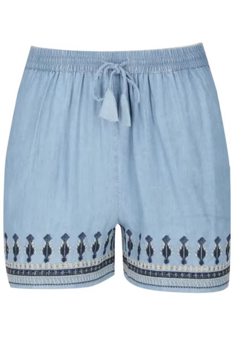 Pepe Jeans Pantaloni scurti cu snur si talie inalta