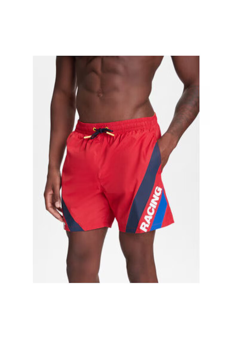 Pepe Jeans Pantaloni scurti de baie barbati RMB10007 - Poliester - Rosu - Rosu