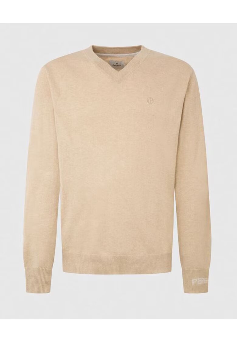 Pepe Jeans Pulover uni cu decolteu in V -